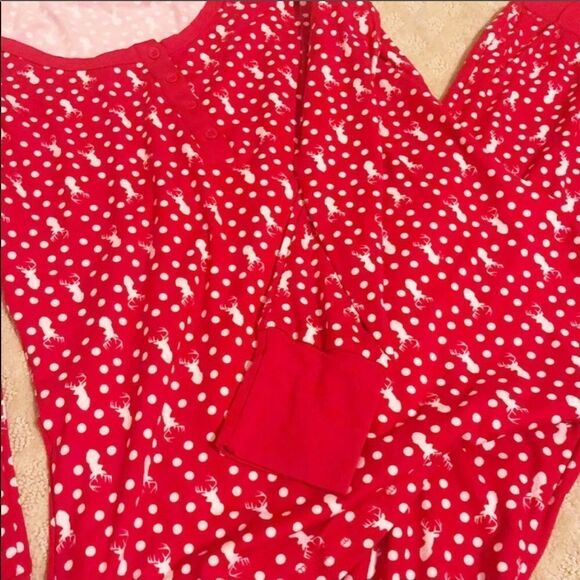 CHRISTMAS Holiday Pajama Set Red White Size Large - Picture 2 of 3